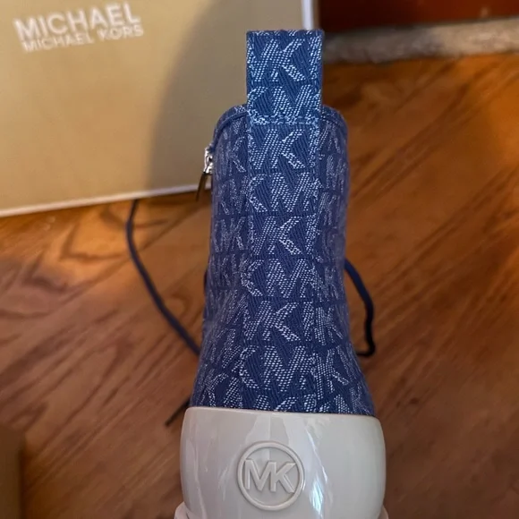 Michael Kors Denim Monogram Sneakers - Picture 3 of 7